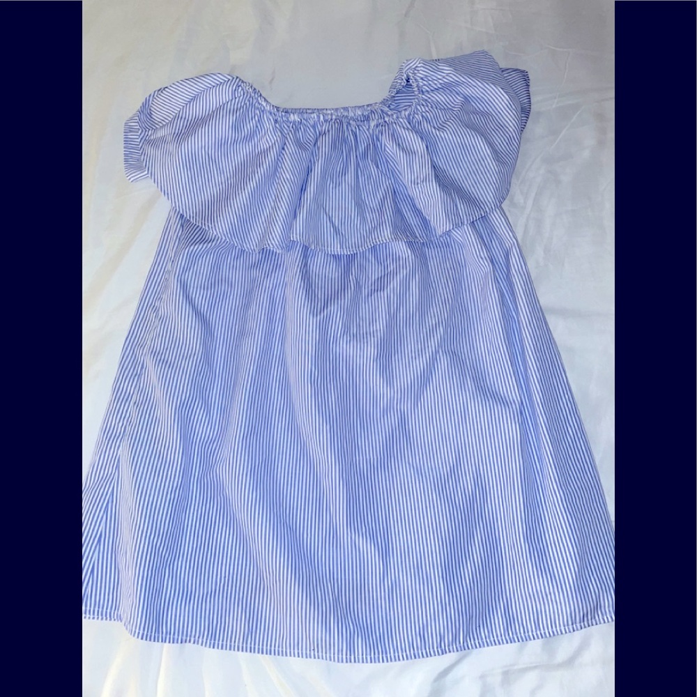 Boutique blue and white stripe shirt